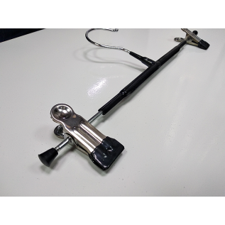 Плечики-прищіпки для важких брюк, юпок, штанів, 35см (чорний силікон)